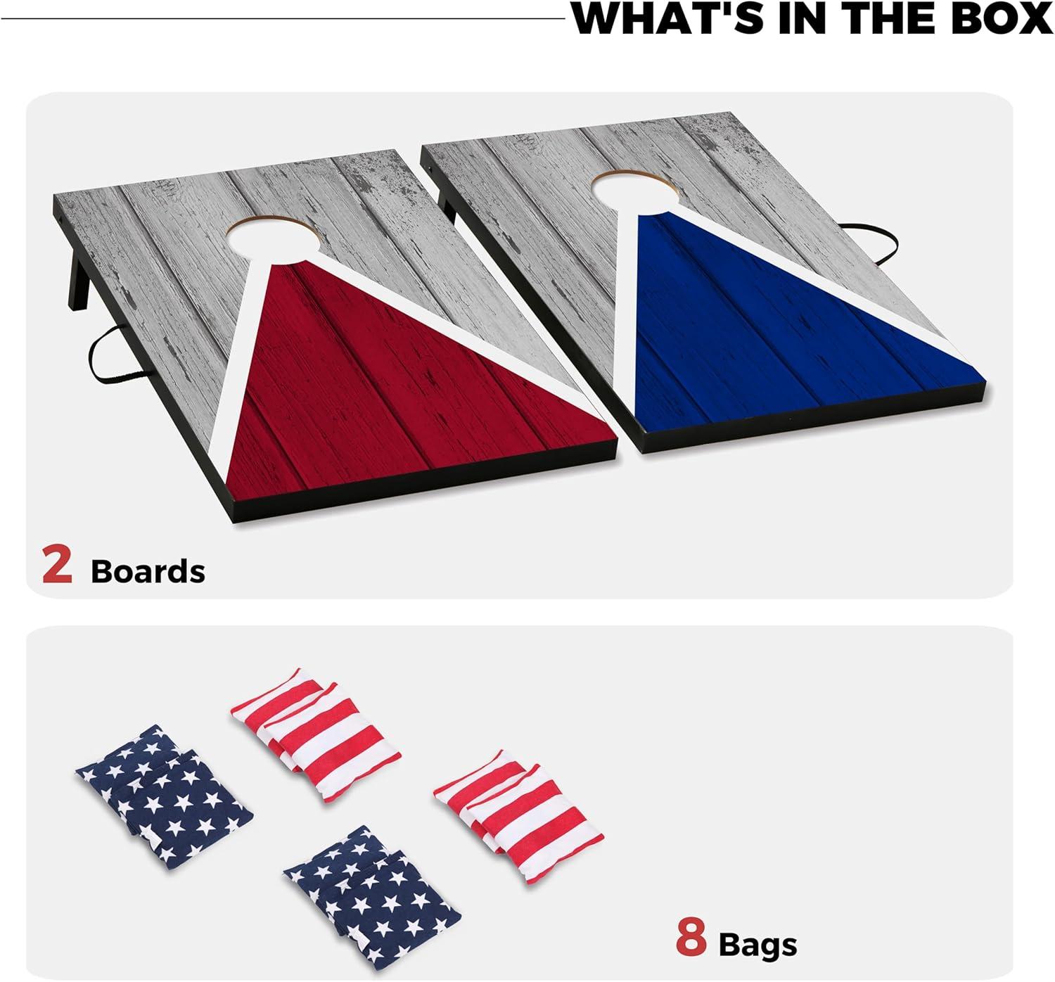 imageCornhole Board Set Cornhole Games for Adults Portable Choose Regulation or Tailgate Size3 x 2 Pyramid