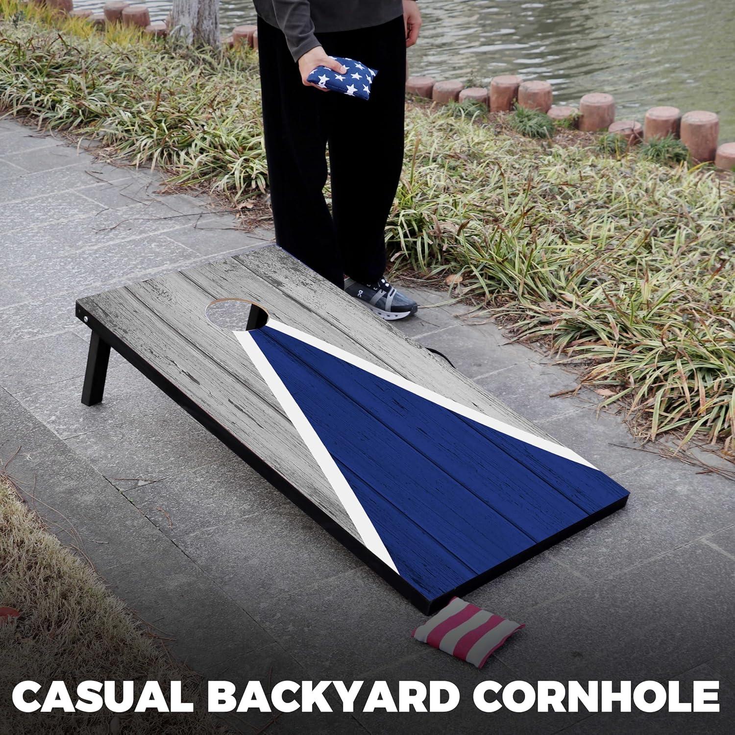 imageCornhole Board Set Cornhole Games for Adults Portable Choose Regulation or Tailgate Size4 x 2 Pyramid