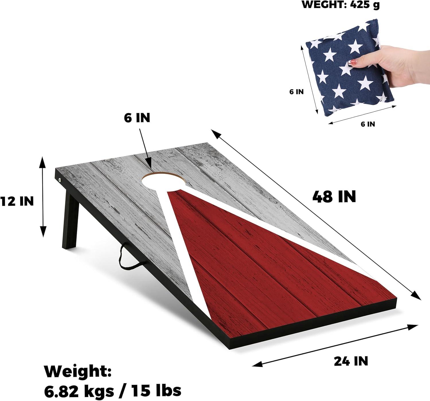imageCornhole Board Set Cornhole Games for Adults Portable Choose Regulation or Tailgate Size4 x 2 Pyramid