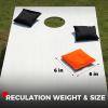 imageCornhole Bags Set of 8 Regulation Weight ampamp Size Includes Carry CaseBlack  Orange
