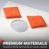 imageCornhole Bags Set of 8 Regulation Weight ampamp Size Includes Carry CaseBlack  Orange