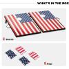 imageCornhole Board Set Cornhole Games for Adults Portable Choose Regulation or Tailgate Size3 x 2 American Flag