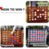 imageGiant Wooden 4 in a Row Connect Games with Folding Tray  Yard Outdoor Beach Games with Carrying Case  Two Styles to Play  Patented ProductBrown