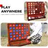 imageGiant Wooden 4 in a Row Connect Games with Folding Tray  Yard Outdoor Beach Games with Carrying Case  Two Styles to Play  Patented ProductBrown