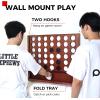 imageGiant Wooden 4 in a Row Connect Games with Folding Tray  Yard Outdoor Beach Games with Carrying Case  Two Styles to Play  Patented ProductWalnut