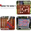 imageGiant Wooden 4 in a Row Connect Games with Folding Tray  Yard Outdoor Beach Games with Carrying Case  Two Styles to Play  Patented ProductWalnut