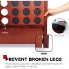 imageGiant Wooden 4 in a Row Connect Games with Folding Tray  Yard Outdoor Beach Games with Carrying Case  Two Styles to Play  Patented ProductWalnut