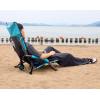 imageSPORT BEATS Low Beach Chairs Set of 2 Folding Beach Chairs High Back Support with Head Pillows Shoulder StrapsBlue