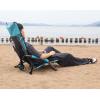 imageSPORT BEATS Low Beach Chairs Set of 2 Folding Beach Chairs High Back Support with Head Pillows Shoulder StrapsRed