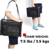 imageSPORT BEATS Stadium Seats with Back Support Bleacher Chairs with Back and Cushion Thick Padded Bleacher Seats Includes Shoulder StrapBlack