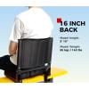 imageSPORT BEATS Stadium Seats with Back Support Bleacher Chairs with Back and Cushion Thick Padded Bleacher Seats Includes Shoulder StrapBlack