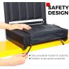 imageSPORT BEATS Stadium Seats with Back Support Bleacher Chairs with Back and Cushion Thick Padded Bleacher Seats Includes Shoulder StrapBlack