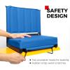 imageSPORT BEATS Stadium Seats with Back Support Bleacher Chairs with Back and Cushion Thick Padded Bleacher Seats Includes Shoulder StrapBlue