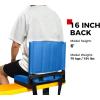 imageSPORT BEATS Stadium Seats with Back Support Bleacher Chairs with Back and Cushion Thick Padded Bleacher Seats Includes Shoulder StrapBlue