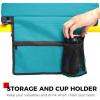 imageSPORT BEATS Stadium Seats with Back Support Bleacher Chairs with Back and Cushion Thick Padded Bleacher Seats Includes Shoulder StrapCyan