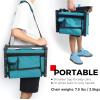 imageSPORT BEATS Stadium Seats with Back Support Bleacher Chairs with Back and Cushion Thick Padded Bleacher Seats Includes Shoulder StrapCyan