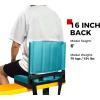 imageSPORT BEATS Stadium Seats with Back Support Bleacher Chairs with Back and Cushion Thick Padded Bleacher Seats Includes Shoulder StrapCyan