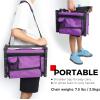 imageSPORT BEATS Stadium Seats with Back Support Bleacher Chairs with Back and Cushion Thick Padded Bleacher Seats Includes Shoulder StrapDark Purple