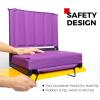 imageSPORT BEATS Stadium Seats with Back Support Bleacher Chairs with Back and Cushion Thick Padded Bleacher Seats Includes Shoulder StrapDark Purple