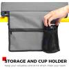 imageSPORT BEATS Stadium Seats with Back Support Bleacher Chairs with Back and Cushion Thick Padded Bleacher Seats Includes Shoulder StrapGrey