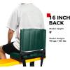 imageSPORT BEATS Stadium Seats with Back Support Bleacher Chairs with Back and Cushion Thick Padded Bleacher Seats Includes Shoulder StrapHuntergreen