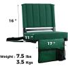imageSPORT BEATS Stadium Seats with Back Support Bleacher Chairs with Back and Cushion Thick Padded Bleacher Seats Includes Shoulder StrapHuntergreen