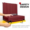 imageSPORT BEATS Stadium Seats with Back Support Bleacher Chairs with Back and Cushion Thick Padded Bleacher Seats Includes Shoulder StrapMaroon