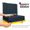 imageSPORT BEATS Stadium Seats with Back Support Bleacher Chairs with Back and Cushion Thick Padded Bleacher Seats Includes Shoulder StrapNavy Blue