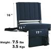 imageSPORT BEATS Stadium Seats with Back Support Bleacher Chairs with Back and Cushion Thick Padded Bleacher Seats Includes Shoulder StrapNavy Blue