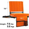 imageSPORT BEATS Stadium Seats with Back Support Bleacher Chairs with Back and Cushion Thick Padded Bleacher Seats Includes Shoulder StrapOrange