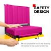 imageSPORT BEATS Stadium Seats with Back Support Bleacher Chairs with Back and Cushion Thick Padded Bleacher Seats Includes Shoulder StrapPink
