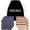 imageCornhole Bags Set of 8 Regulation Weight ampamp Size Includes Carry CaseVintage Stars  Stripes