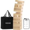 imageOutdoor Games Large Tower Game 54 Blocks Stacking Game Includes Carry Bag and ScoreboardNatural