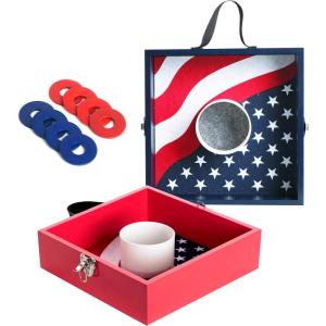 imageOutdoor Games Wooden Washer Toss Game with 8 Washers