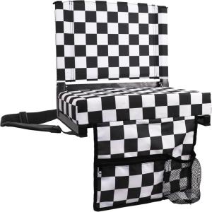 imageSPORT BEATS Stadium Seats with Back Support Bleacher Chairs with Back and Cushion Thick Padded Bleacher Seats Includes Shoulder StrapCheck
